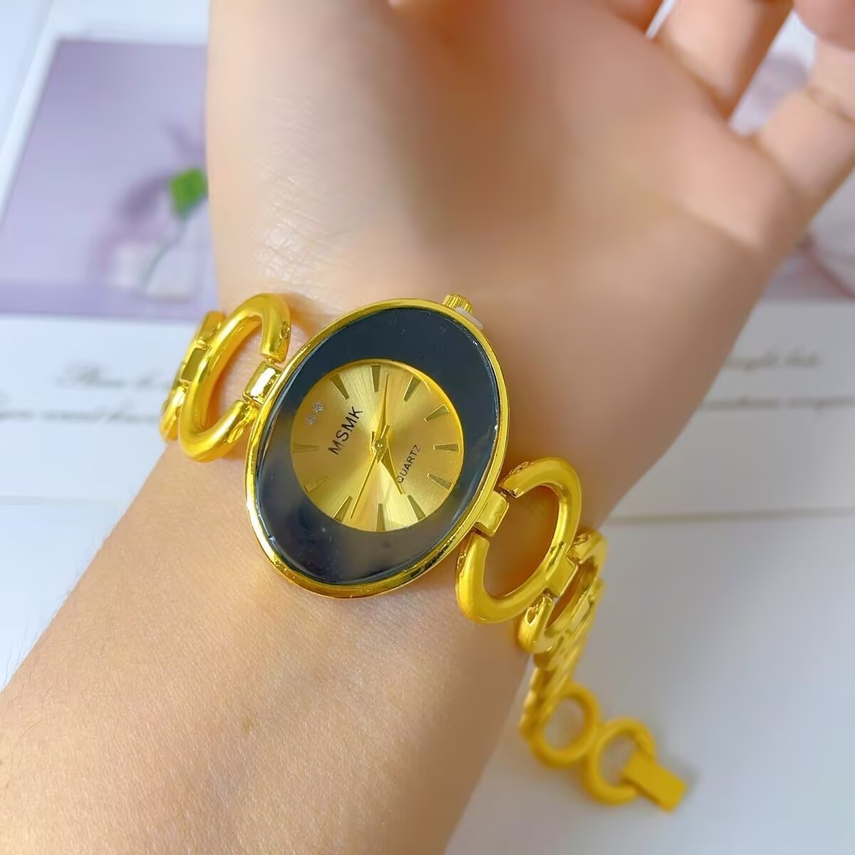 New American 24K Gold Plated W - Jewelry Watches & Accessories recension och pris